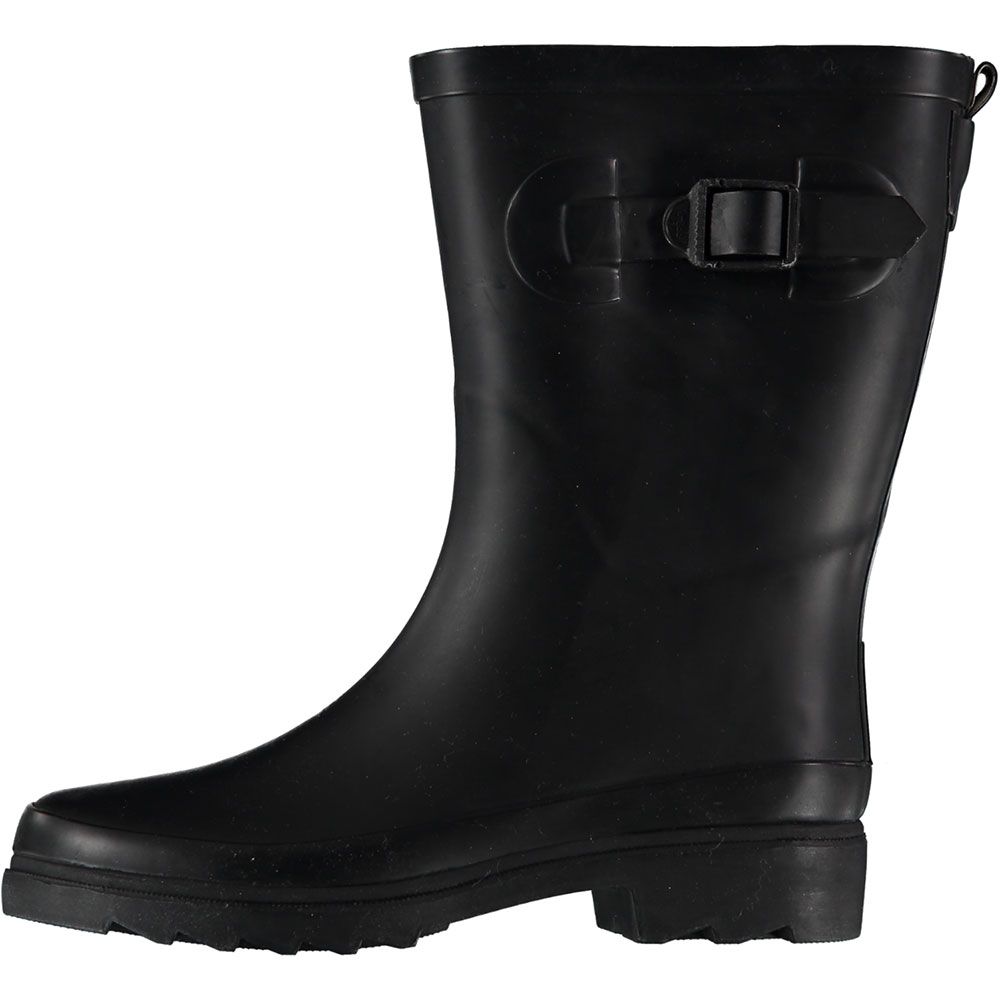 XQ Dames Rubberen Regenlaarzen met Riem Zwart 