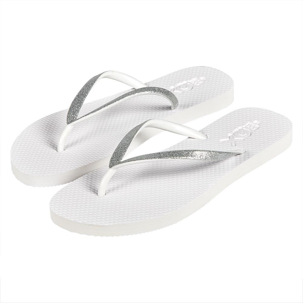 XQ Teenslippers Dames Glitter Wit 