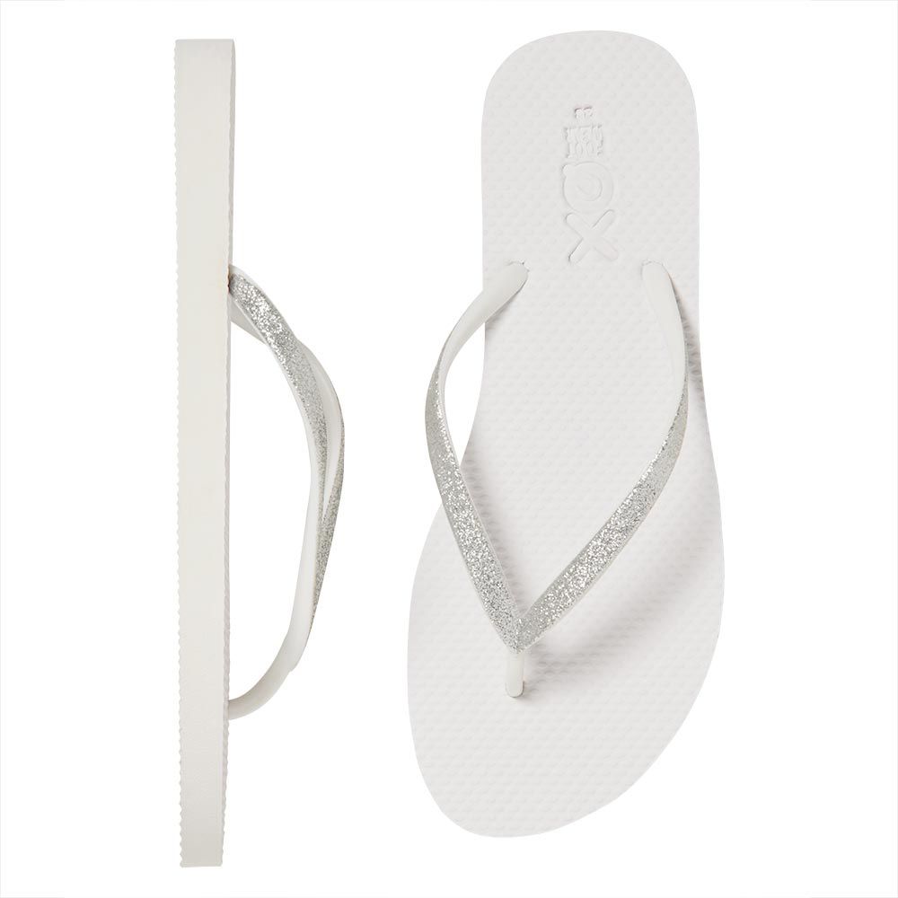 XQ Teenslippers Dames Glitter Wit 