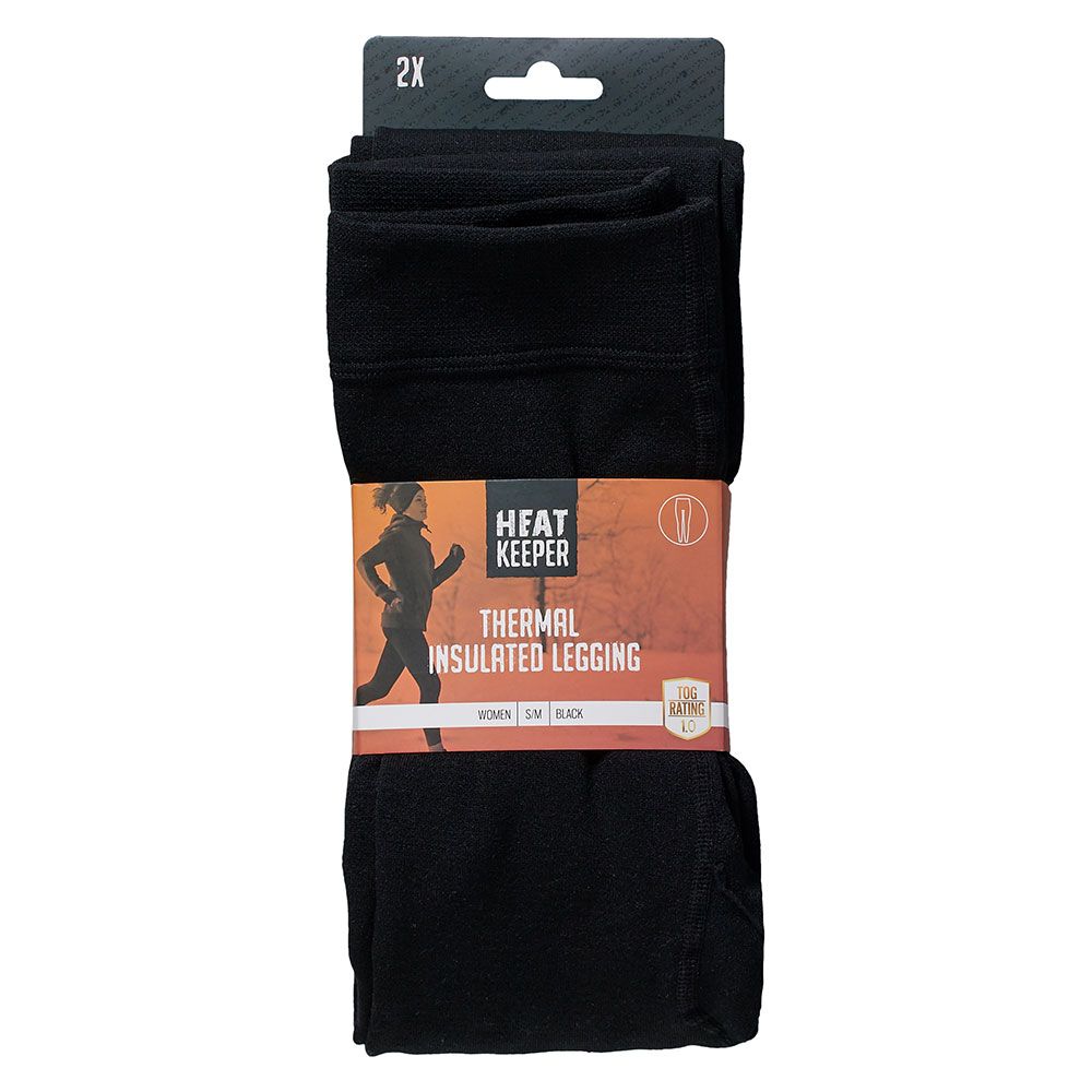 Heatkeeper Dames Thermo Legging Basic 2-pack Zwart