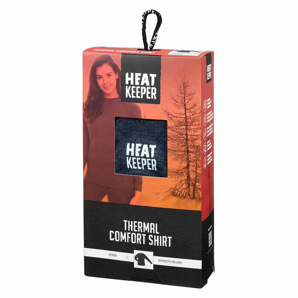Heatkeeper Thermoset Dames Comfort - Thermoshirt + Thermo Legging - Antraciet Melange