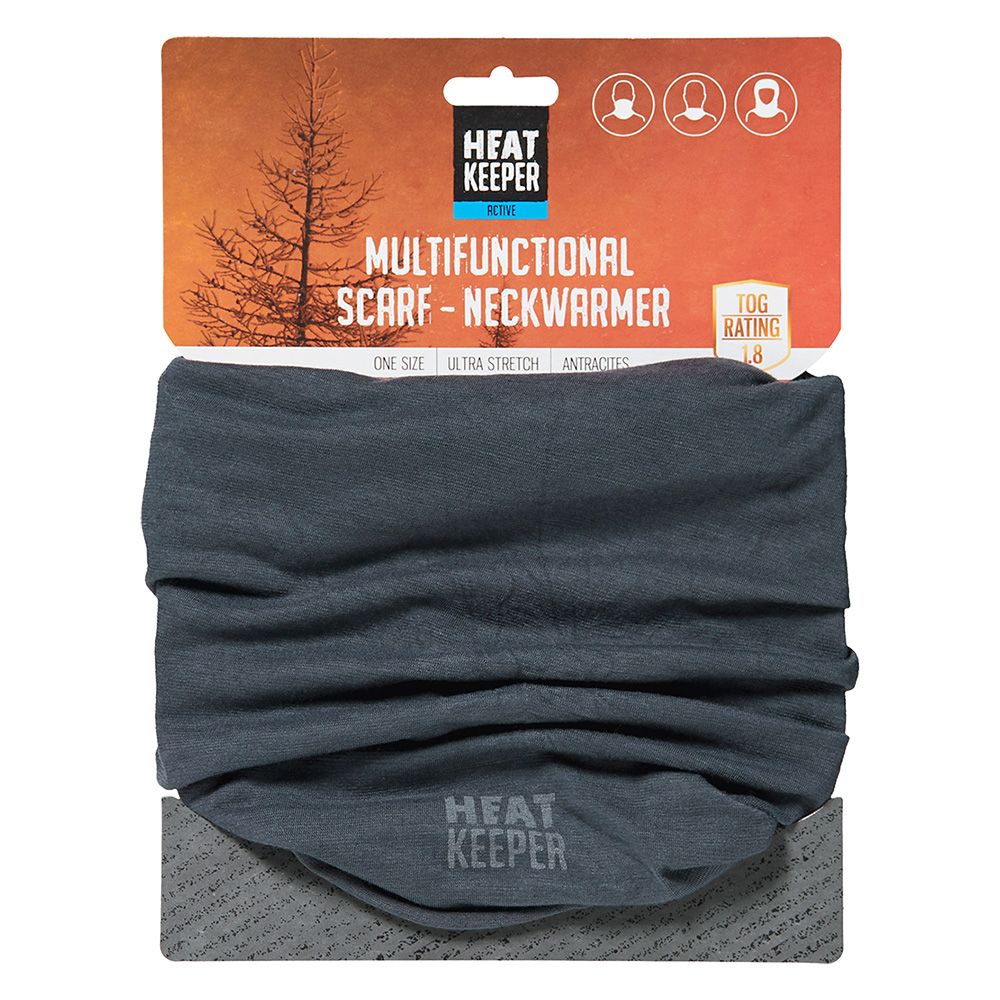 Heatkeeper Multifunctionele Sjaal/Nekwarmer Antraciet