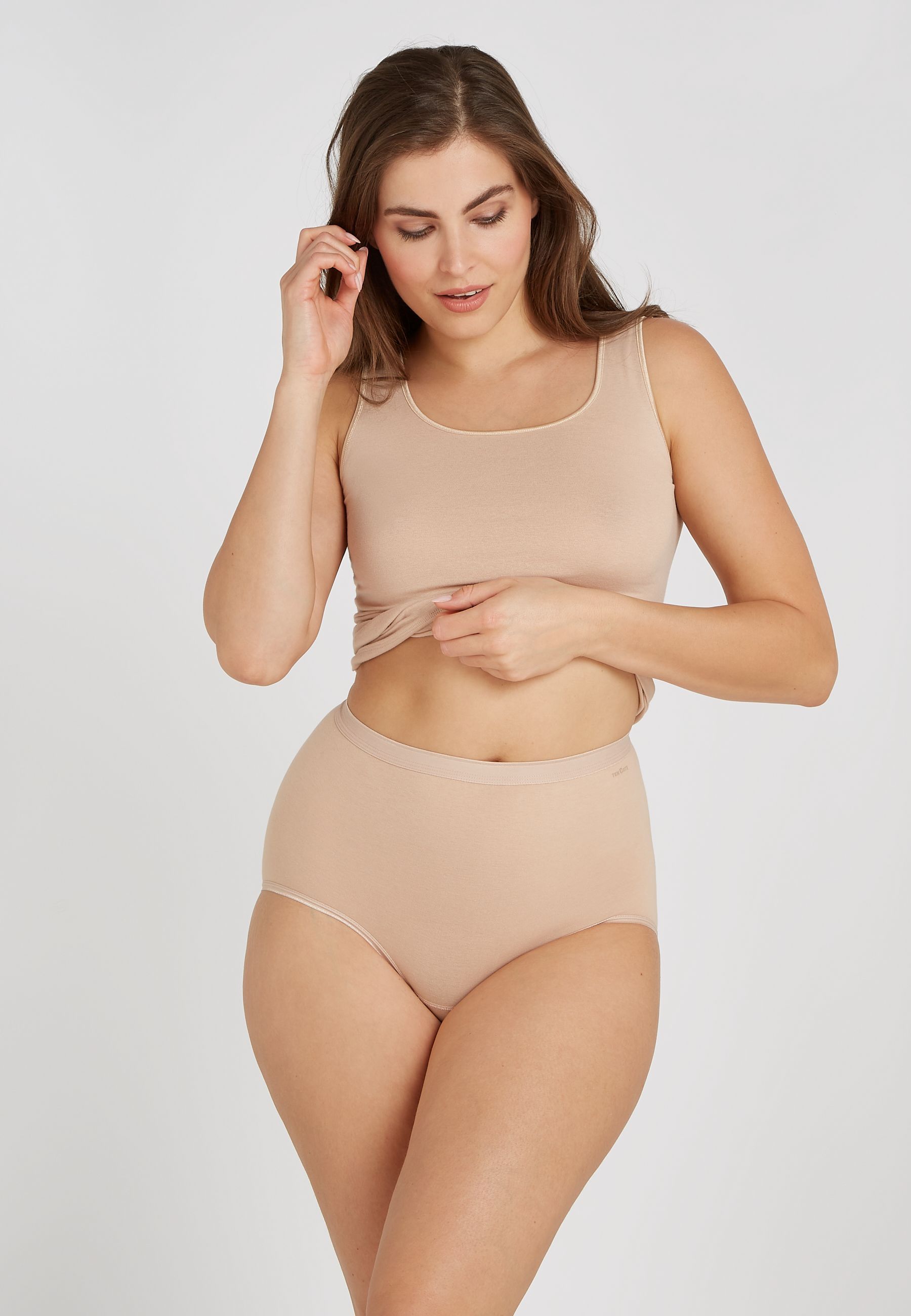 Ten Cate Basics Organic Cotton Stretch High Waist Slip 4-pack Beige