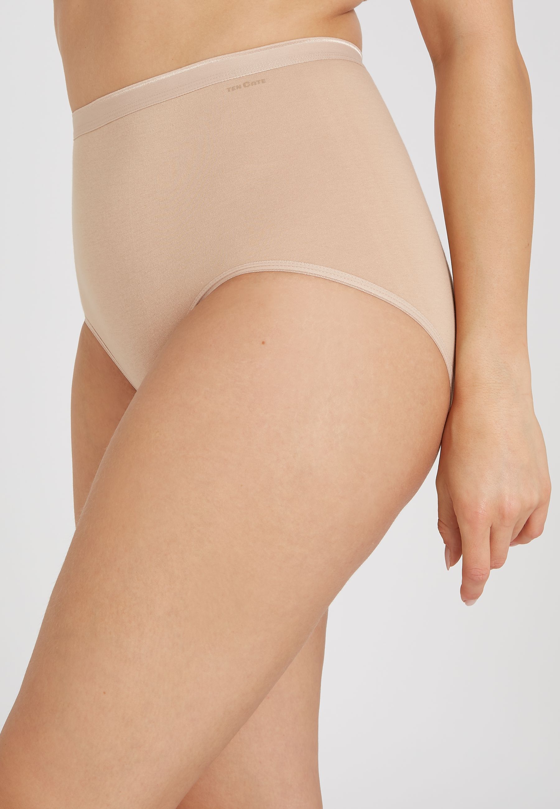 Ten Cate Basics Organic Cotton Stretch High Waist Slip 4-pack Beige