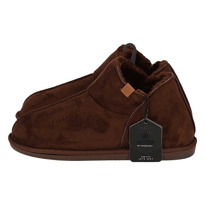 Apollo Pantoffels Heren Boots Suede Brown