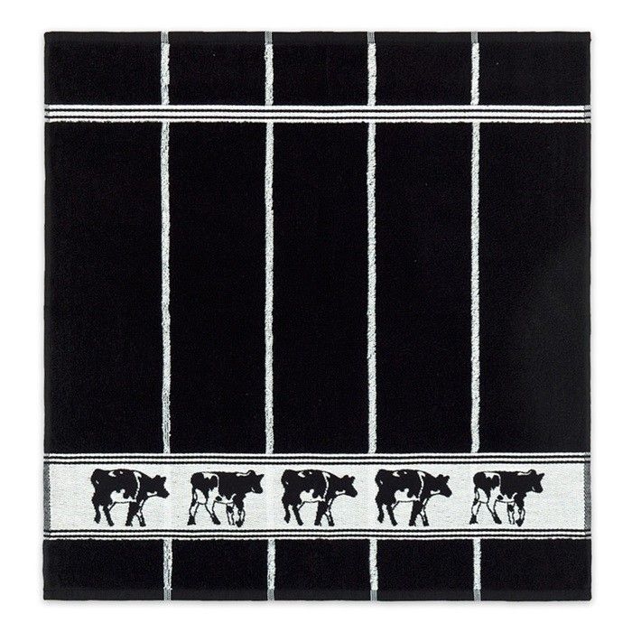 DDDDD Keukendoek Koeien Zwart - 6 stuks