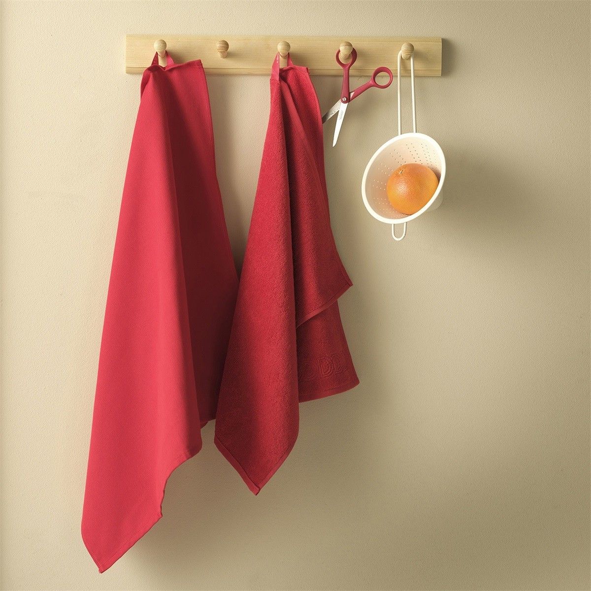 DDDDD Keukendoek Logo Rood - 6 stuks