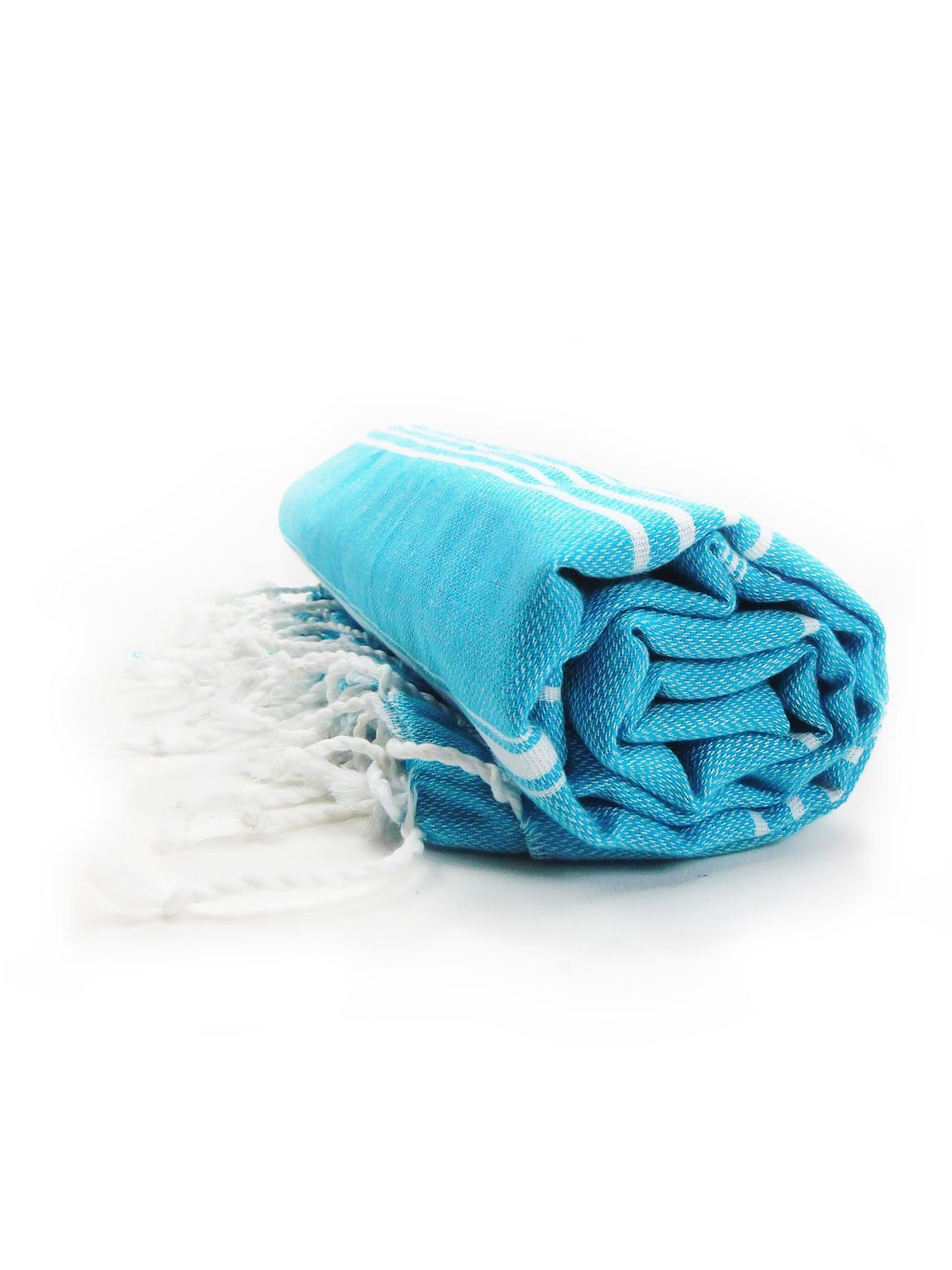 The One Towelling Hamamdoek Turquoise/Wit