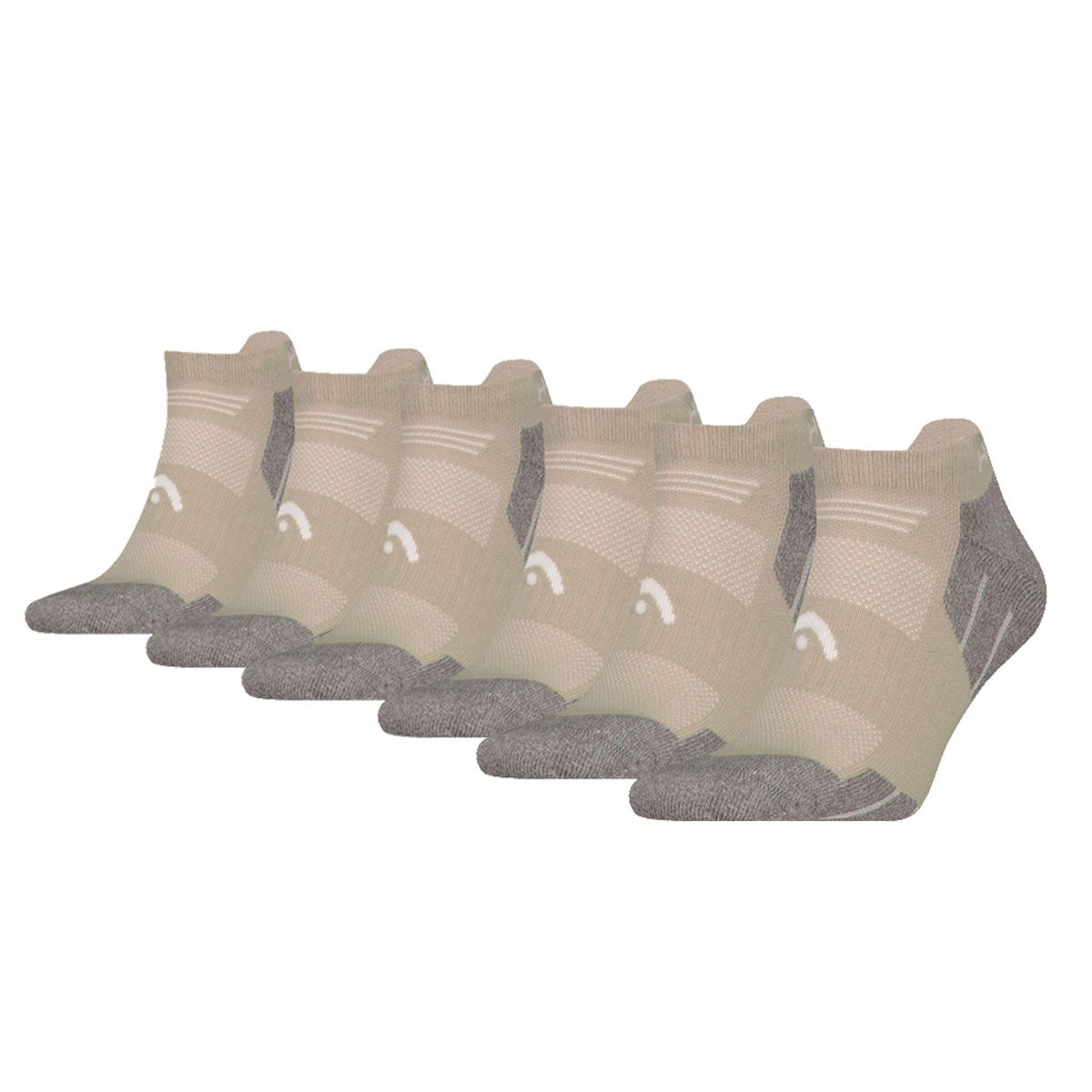 HEAD Wandelsokken All Climates Hiking Sneaker 6-pack Taupe