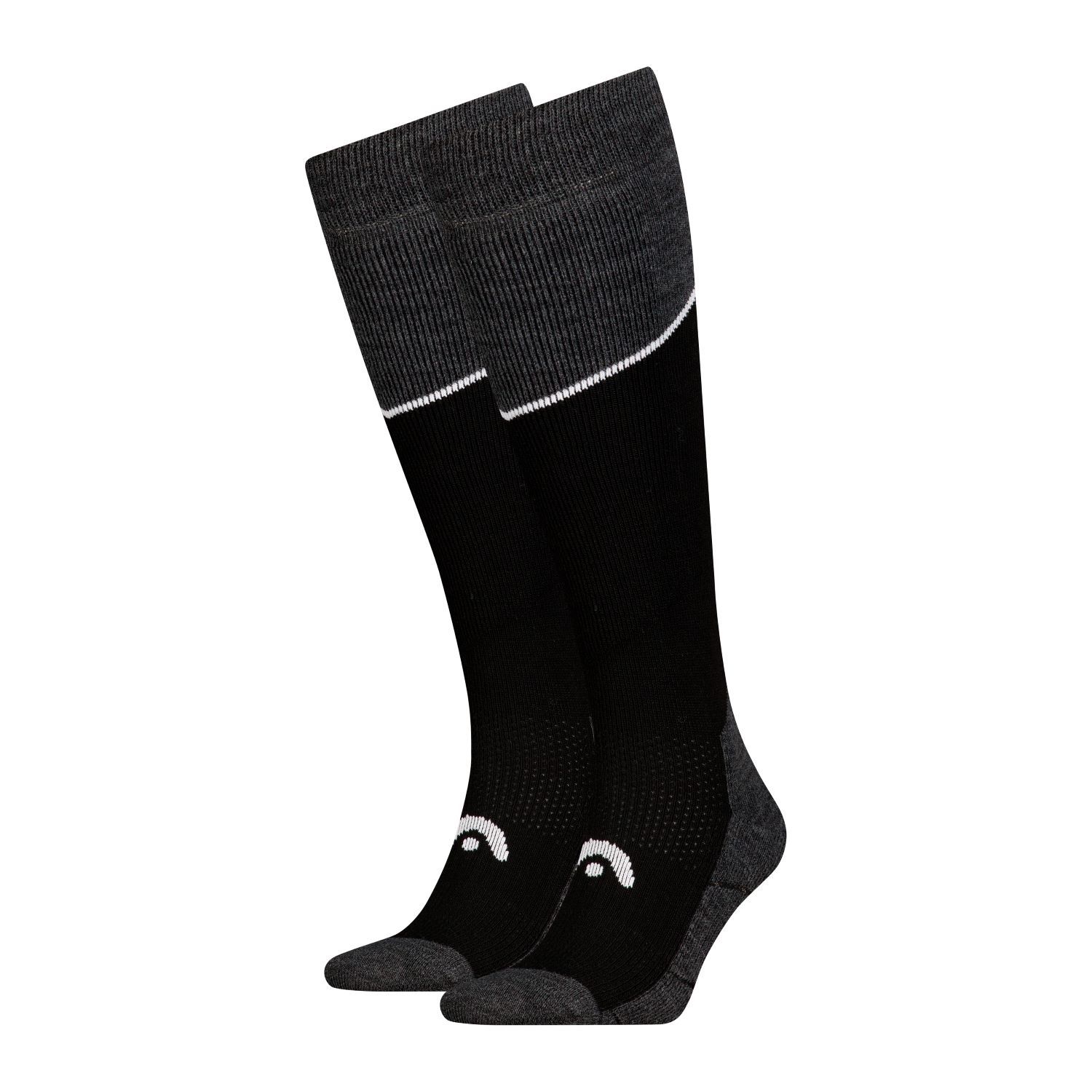 HEAD Skisokken Kneehigh 6-pack Black / Grey Melange