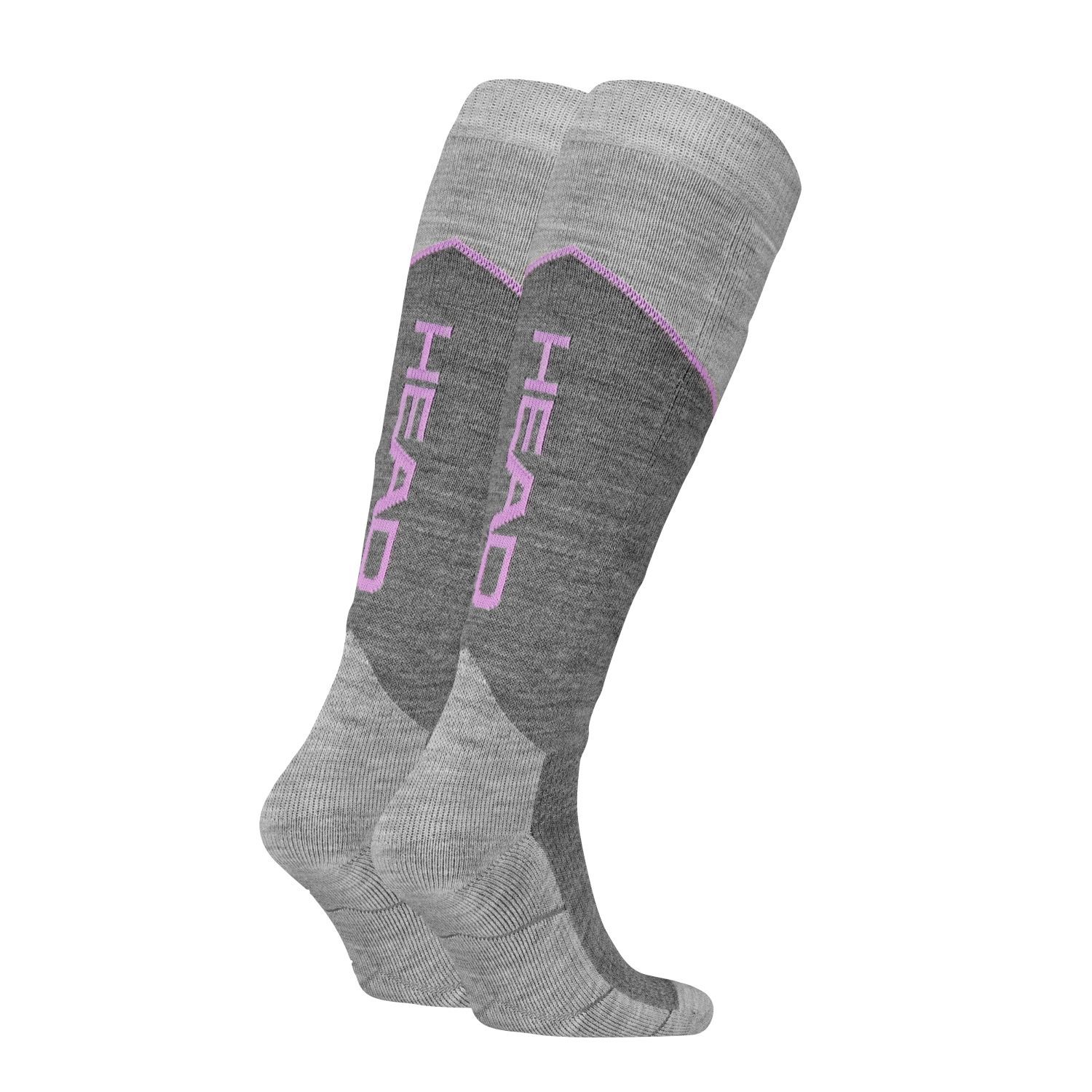 HEAD Skisokken Kneehigh 6-pack Light Grey Melange / Lilac