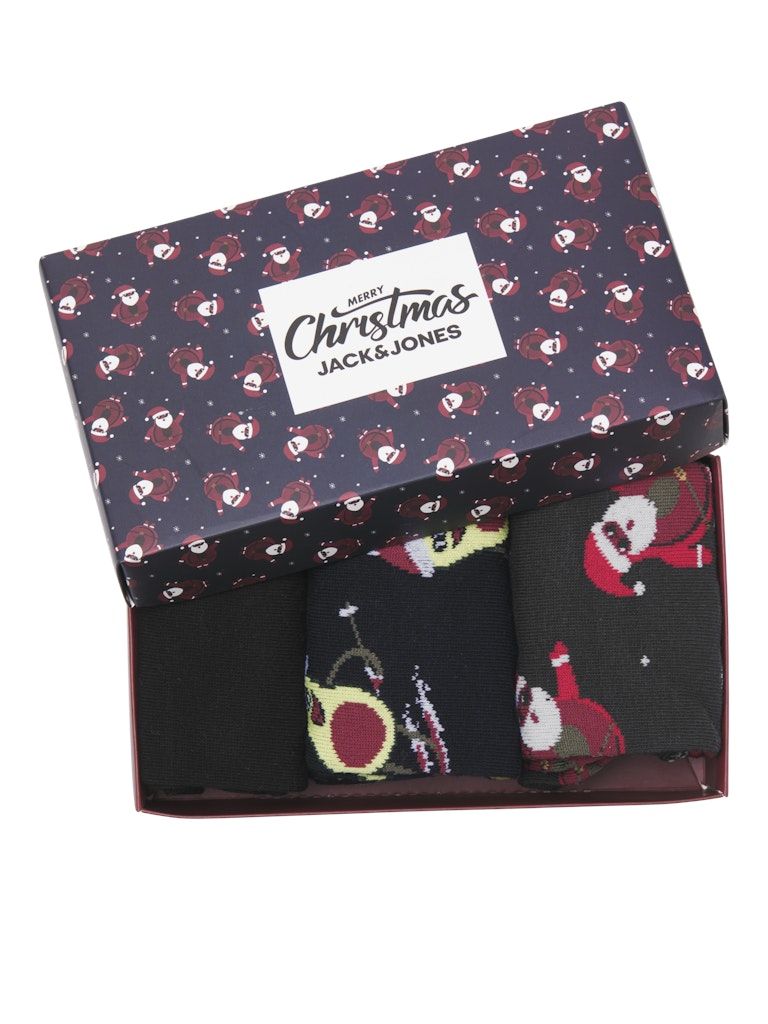 Jack & Jones Kerst Sokken Giftbox 3-pack JACMERRY X-MAS