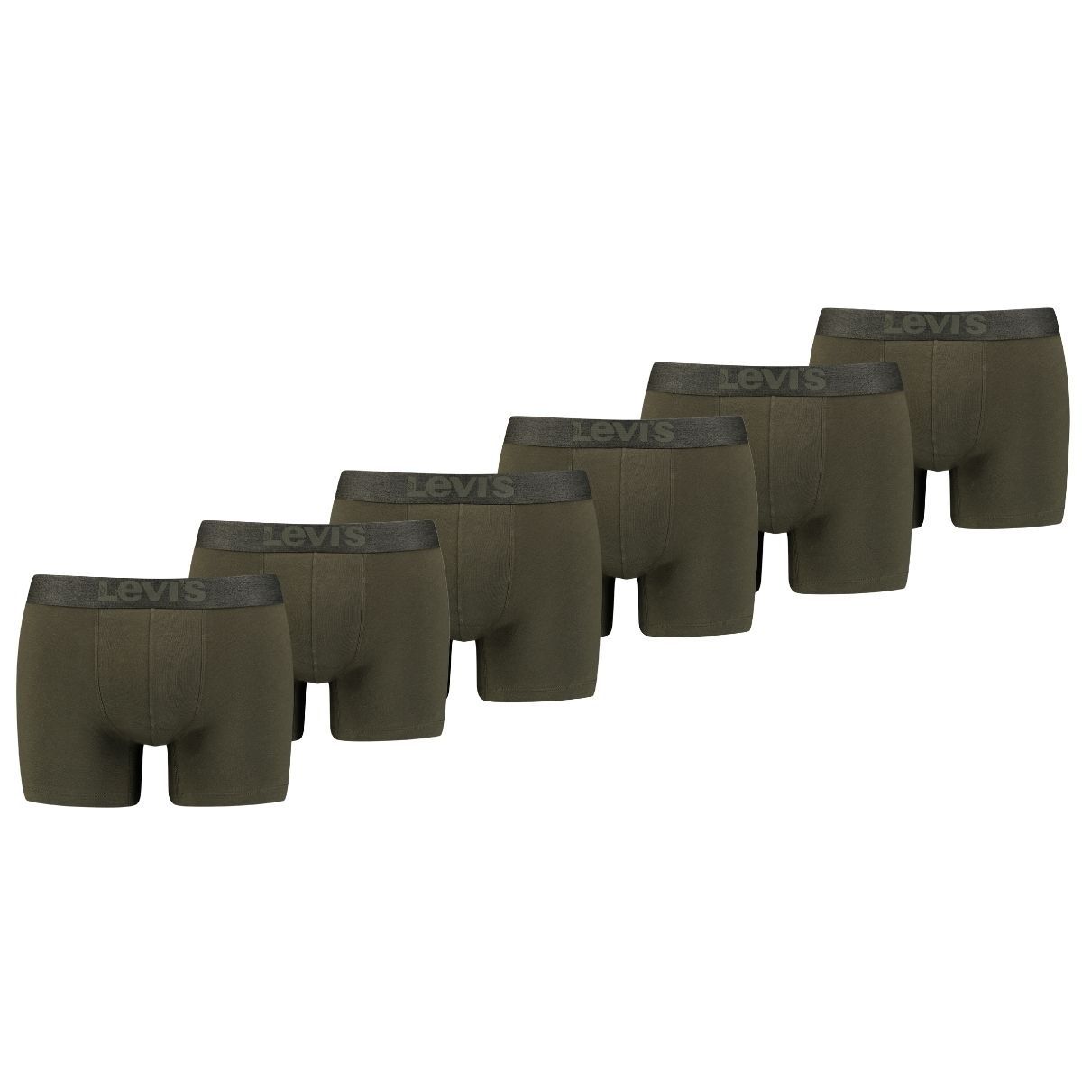 Levi's Boxershorts Melange WB Organic Cotton 6-pack Khaki