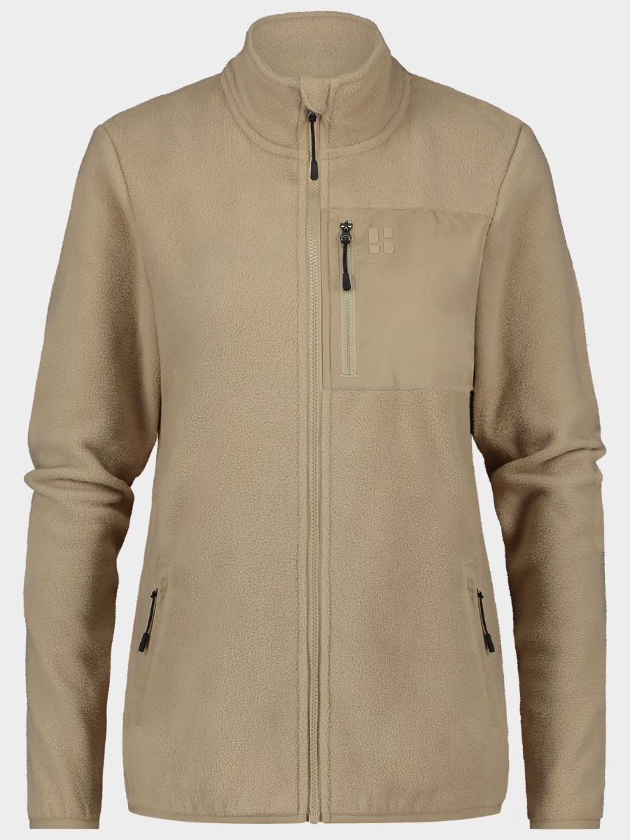 Poederbaas Four Seasons Fleece Vest Dames Zand