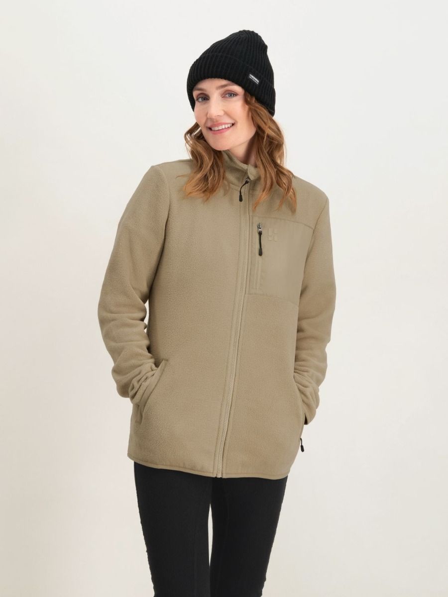 Poederbaas Four Seasons Fleece Vest Dames Zand