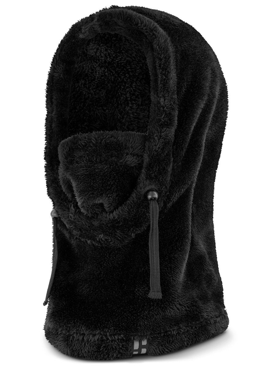 Poederbaas Balaclava Dames Fluffy Zwart