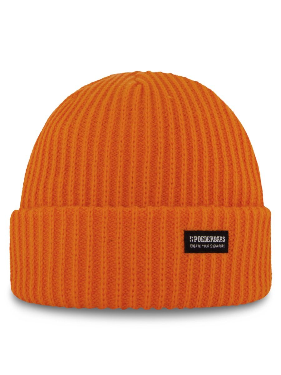 Poederbaas Muts Royal Rib Beanie Orange