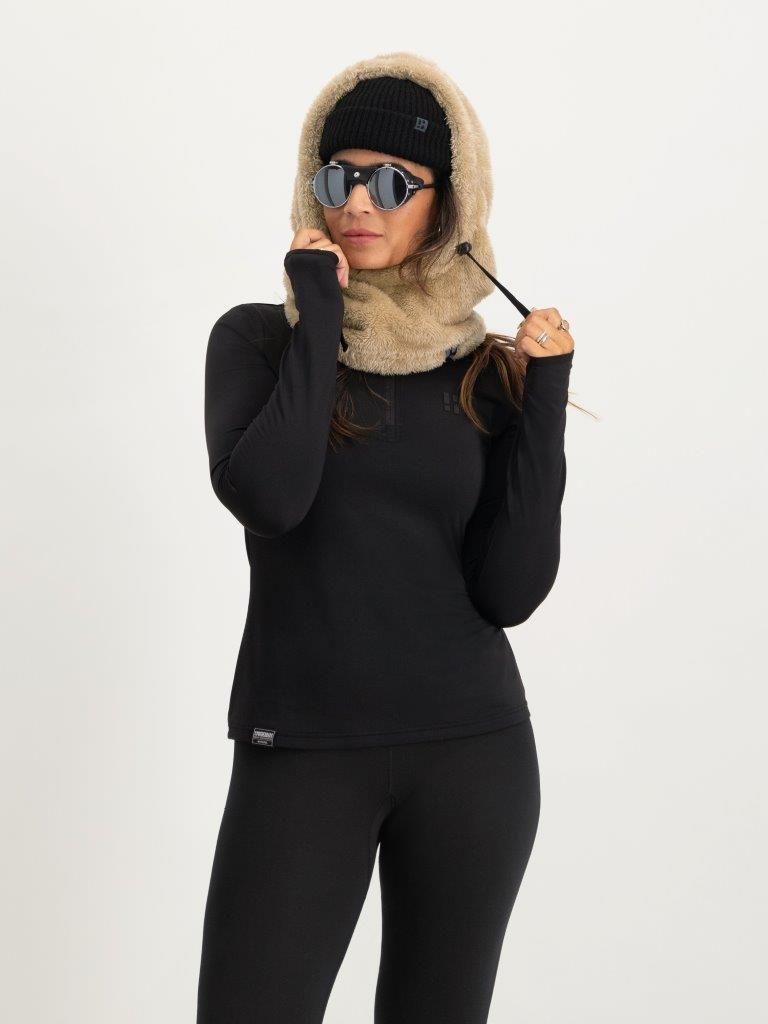 Poederbaas Balaclava Dames Fluffy Zand