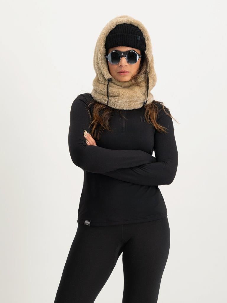 Poederbaas Balaclava Dames Fluffy Zand