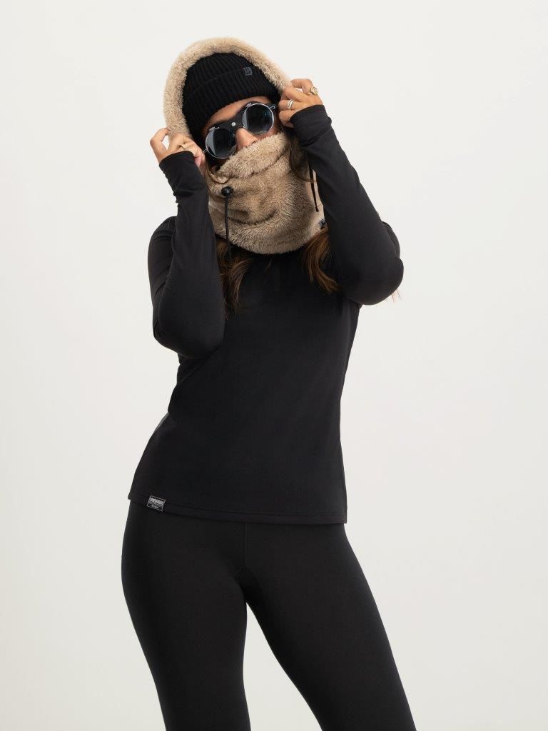 Poederbaas Balaclava Dames Fluffy Zand