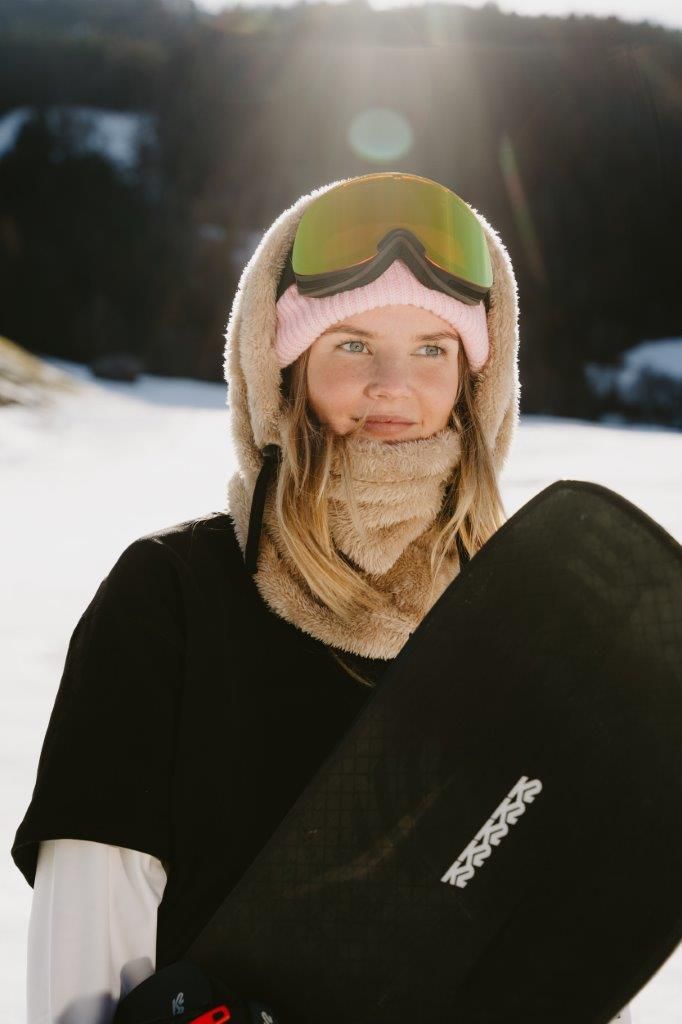 Poederbaas Balaclava Dames Fluffy Zand
