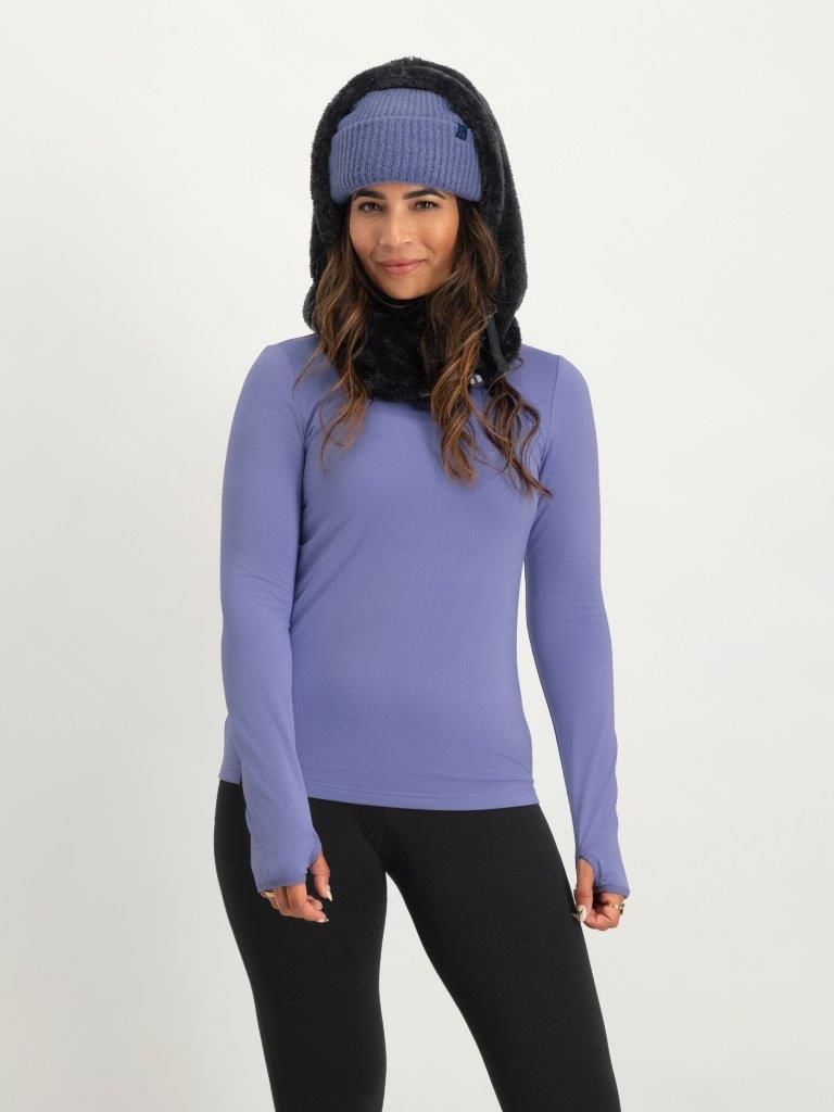 Poederbaas Balaclava Dames Fluffy Zwart
