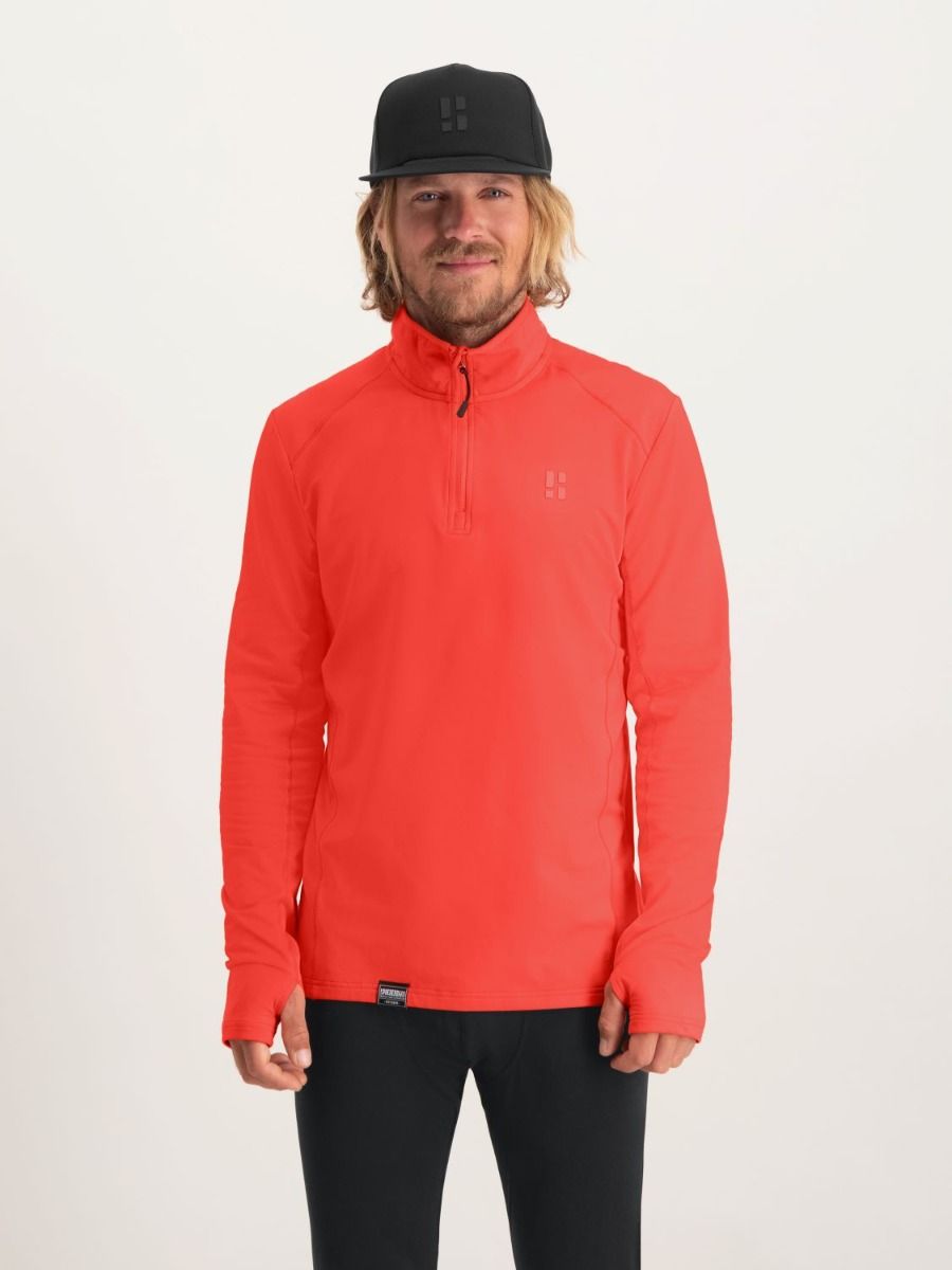 Poederbaas Midlayer Pully Heren Four Seasons Lightweight Mandarin Red