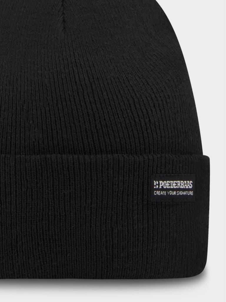 Poederbaas Muts Park Beanie Zwart