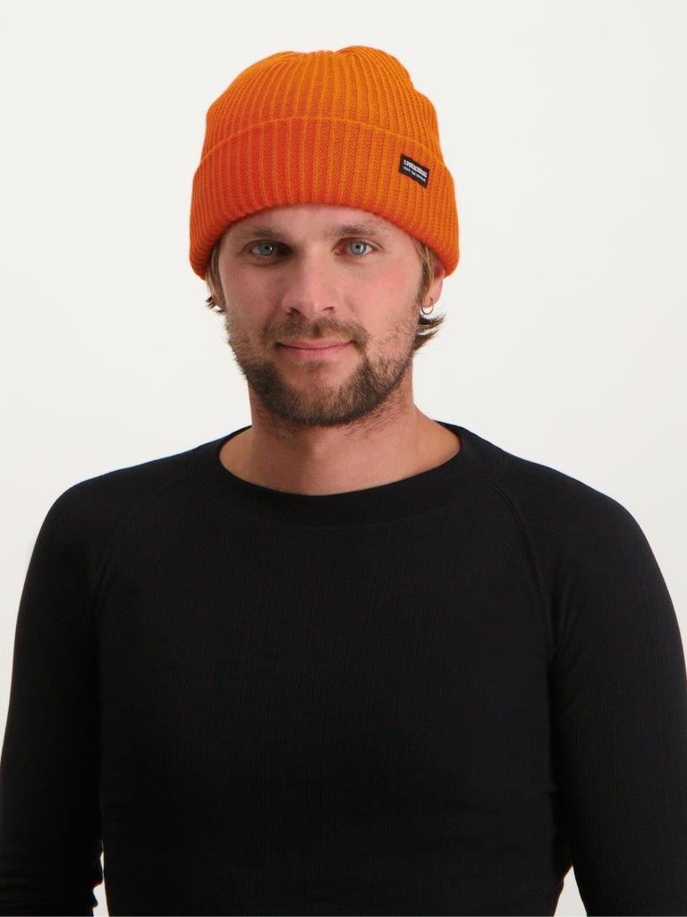 Poederbaas Muts Royal Rib Beanie Orange
