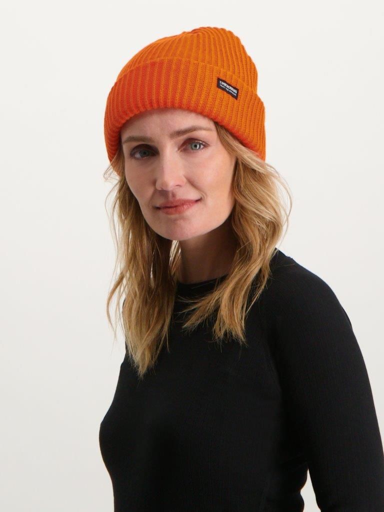 Poederbaas Muts Royal Rib Beanie Orange