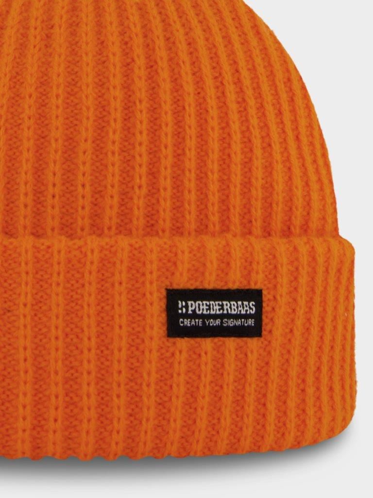 Poederbaas Muts Royal Rib Beanie Orange
