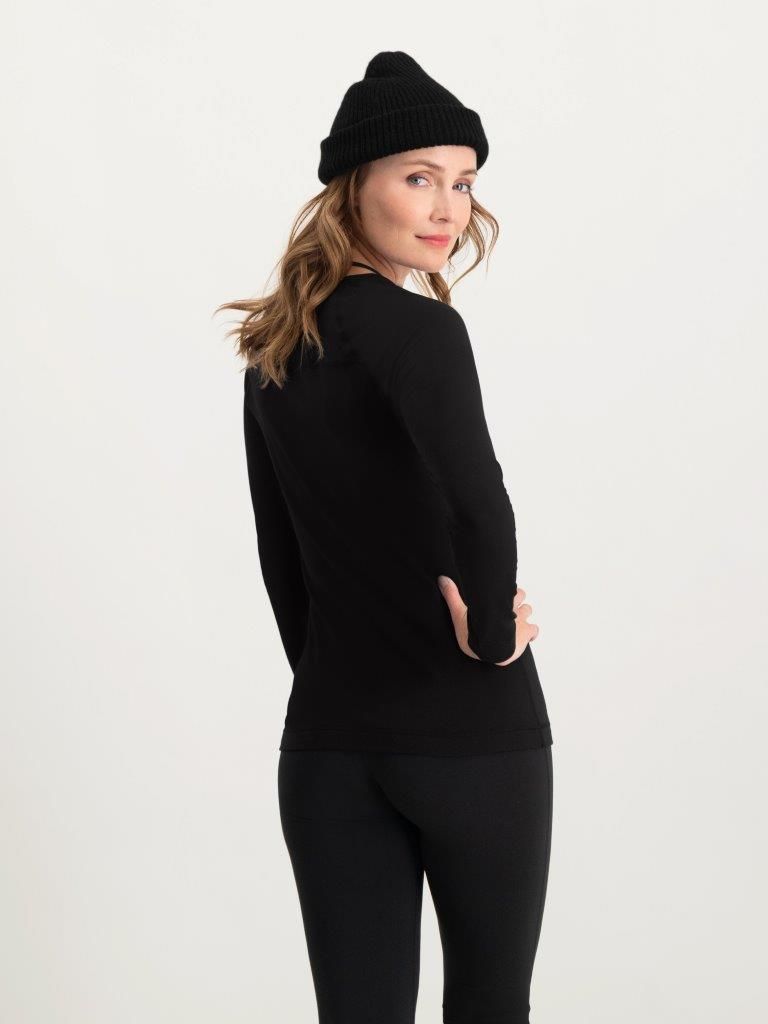 Poederbaas Thermoset Dames Lightweight - Thermoshirt + Thermolegging - Zwart