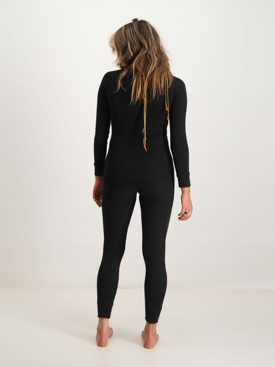 Poederbaas Thermoset Dames Pro- Thermoshirt + Thermolegging - Zwart