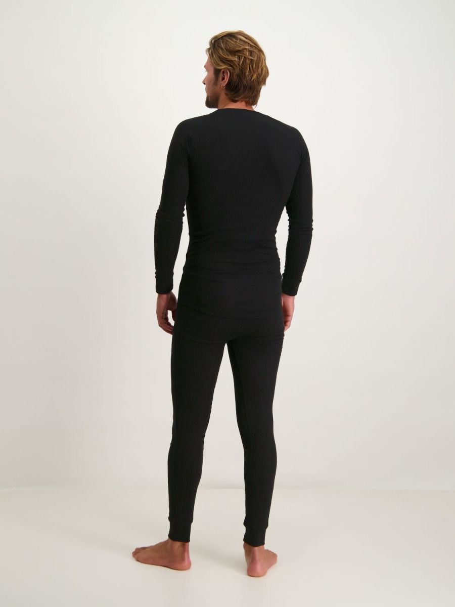 Poederbaas Thermoset Heren Pro- Thermoshirt + Thermolegging - Zwart
