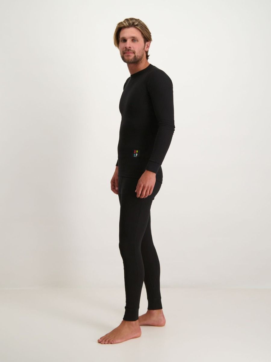 Poederbaas Thermoset Heren Pro- Thermoshirt + Thermolegging - Zwart