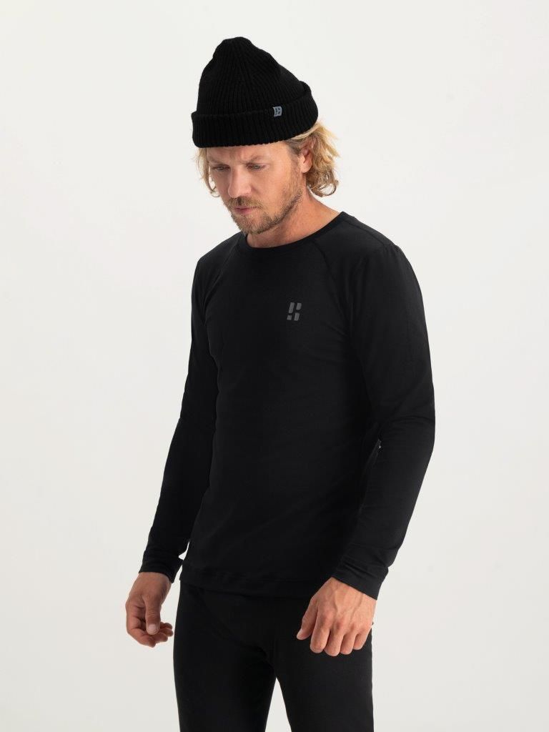 Poederbaas Thermoshirt Heren Lightweight Zwart