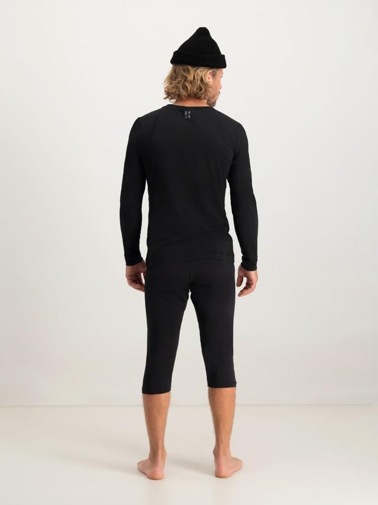 Poederbaas Thermoshirt Heren Lightweight Zwart