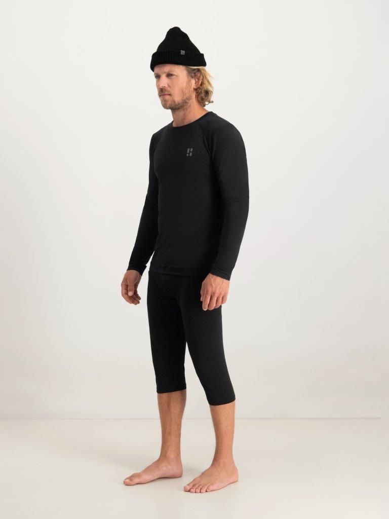 Poederbaas Thermoshirt Heren Lightweight Zwart