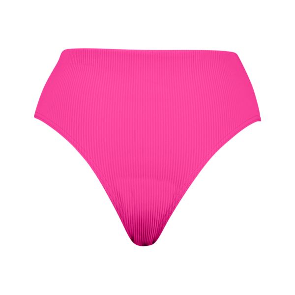 Puma Bikinibroekje Ribbed High Waist Brief Neon Pink Combo