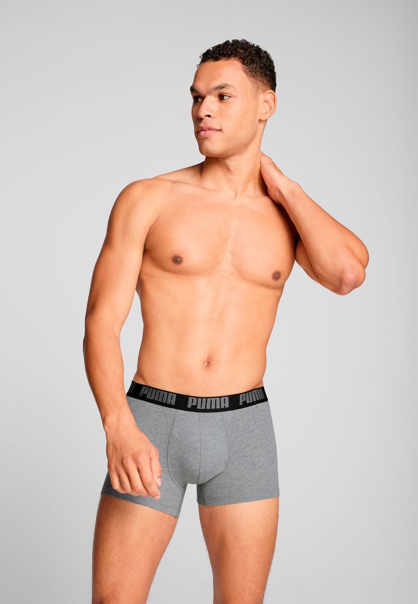 Puma Boxershorts Everyday Basic 2-pack Grey Melange / Black
