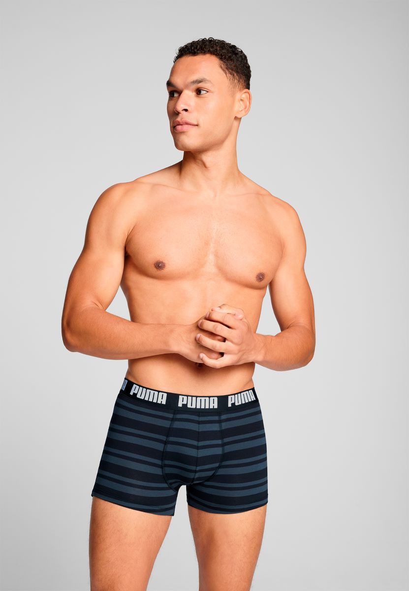 Puma Boxershorts Everyday Heritage Stripe 2-pack Black / Black