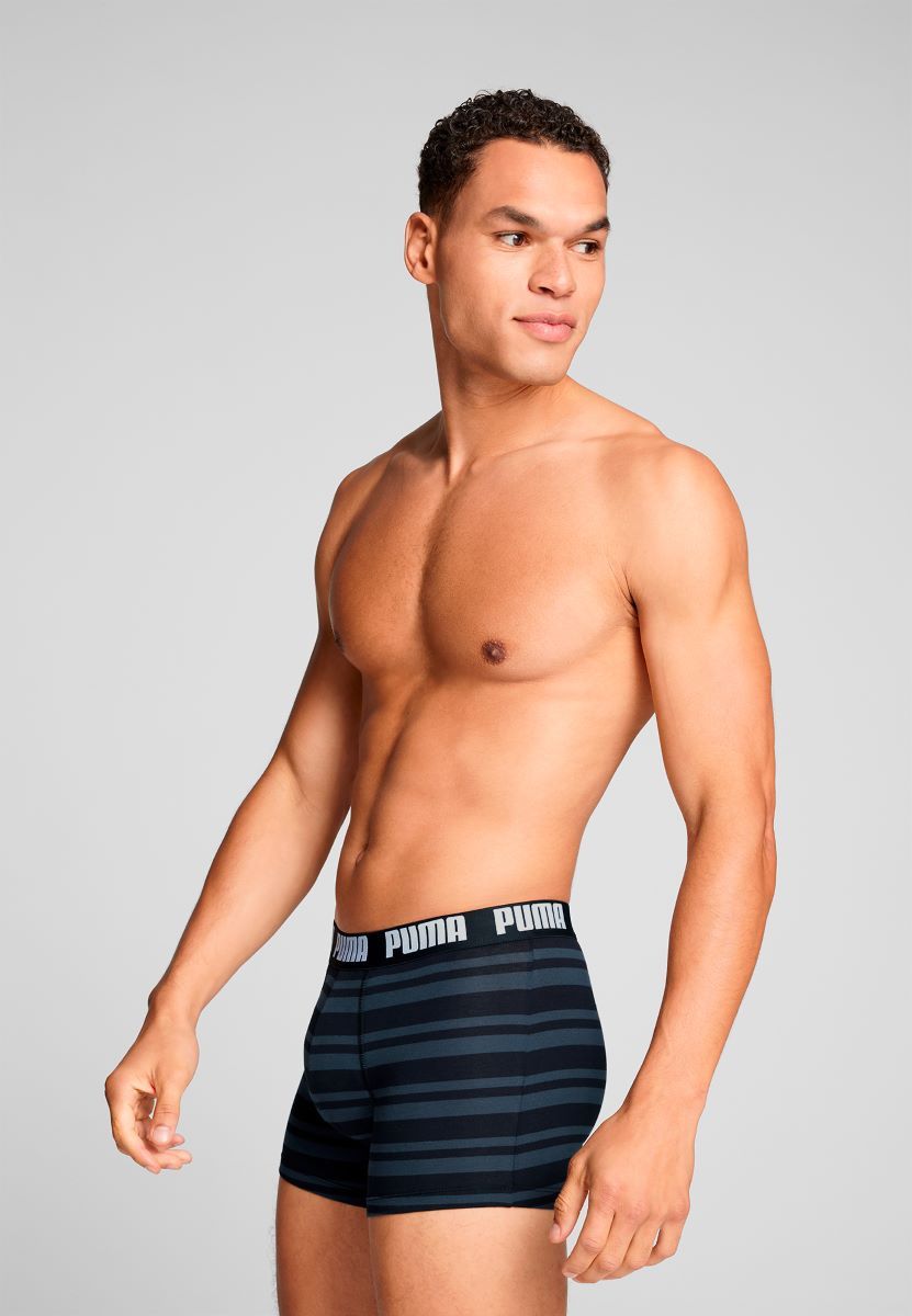 Puma Boxershorts Everyday Heritage Stripe 2-pack Black / Black