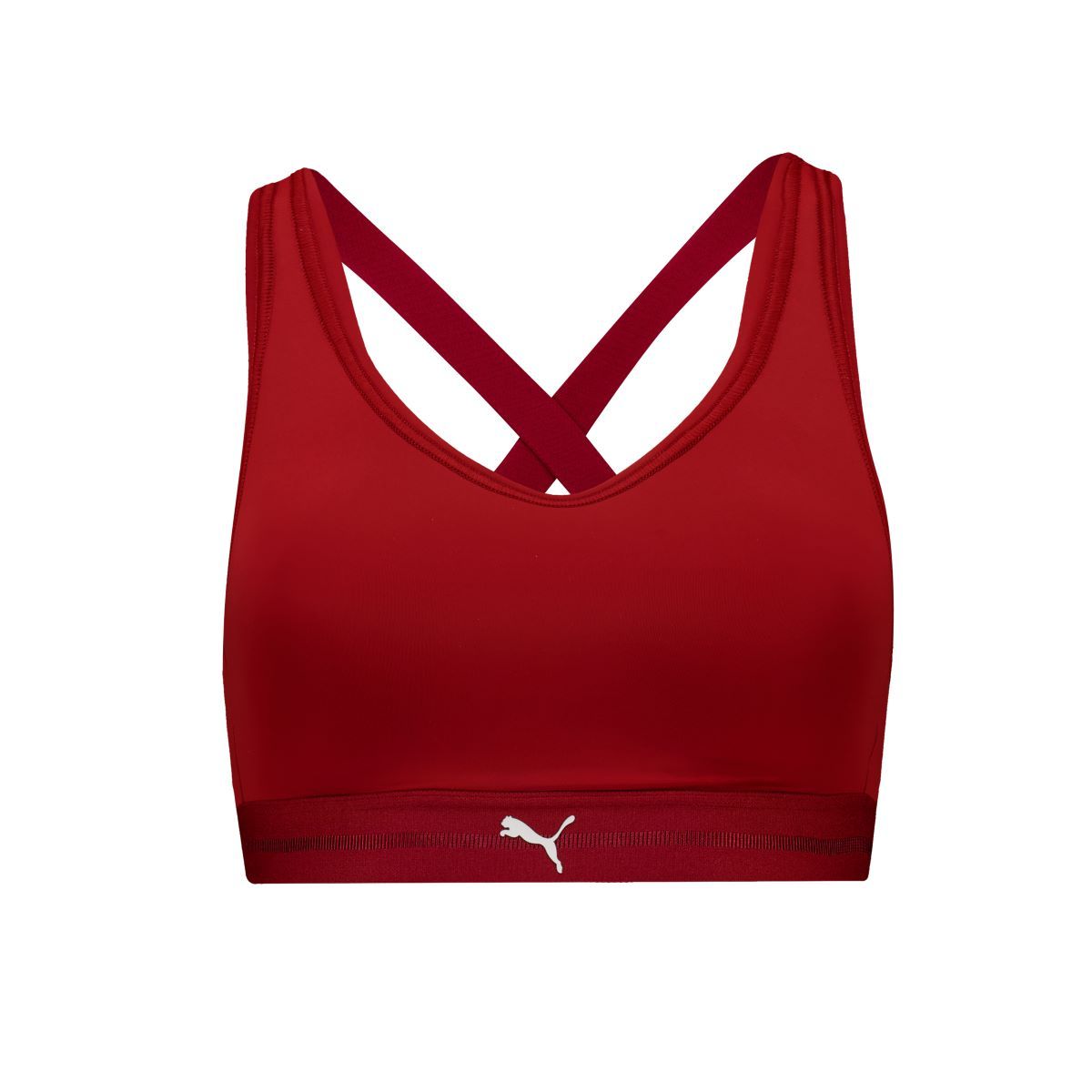 Puma Dames Sport Top Padded Burgundy