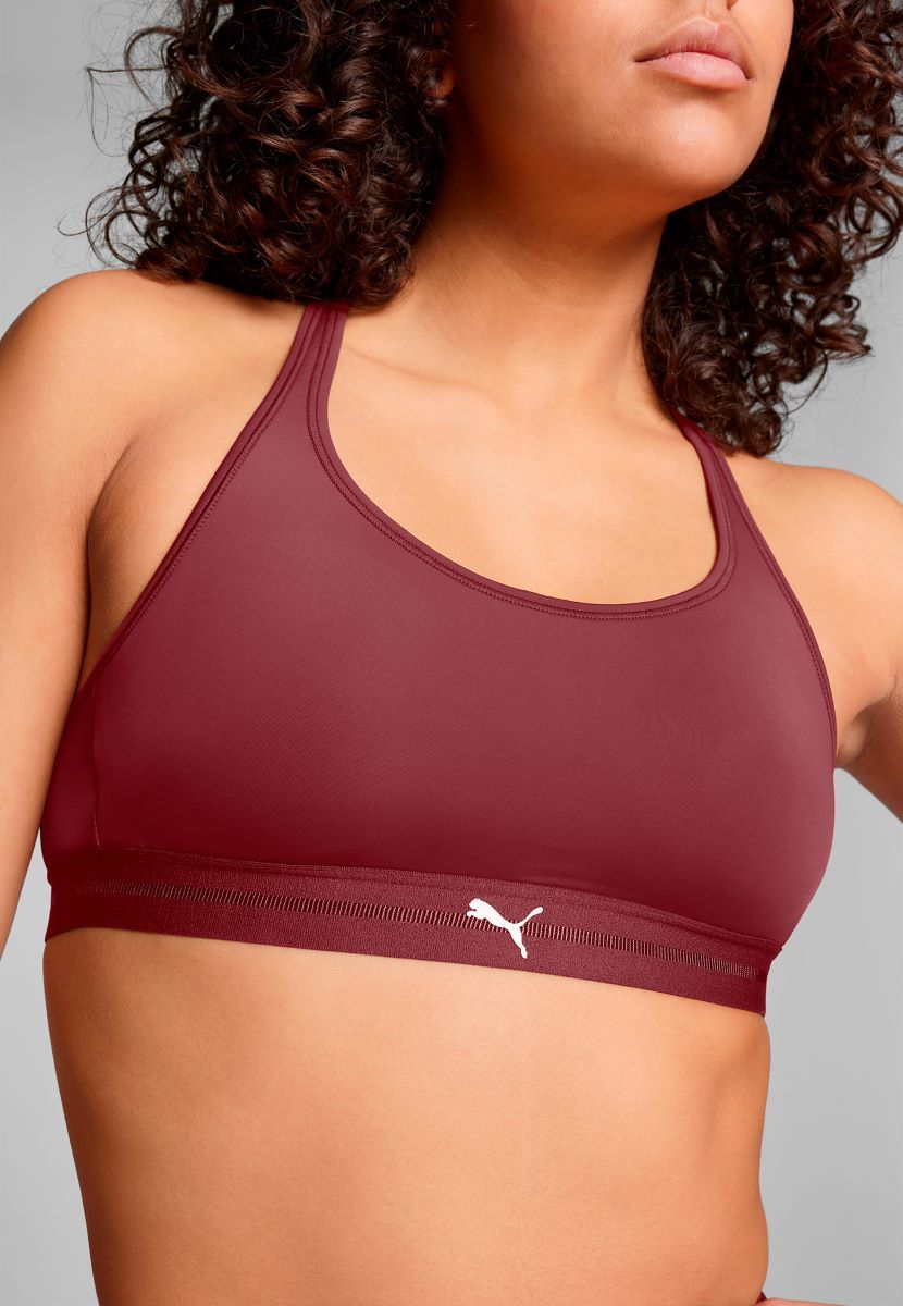 Puma Dames Sport Top Padded Burgundy