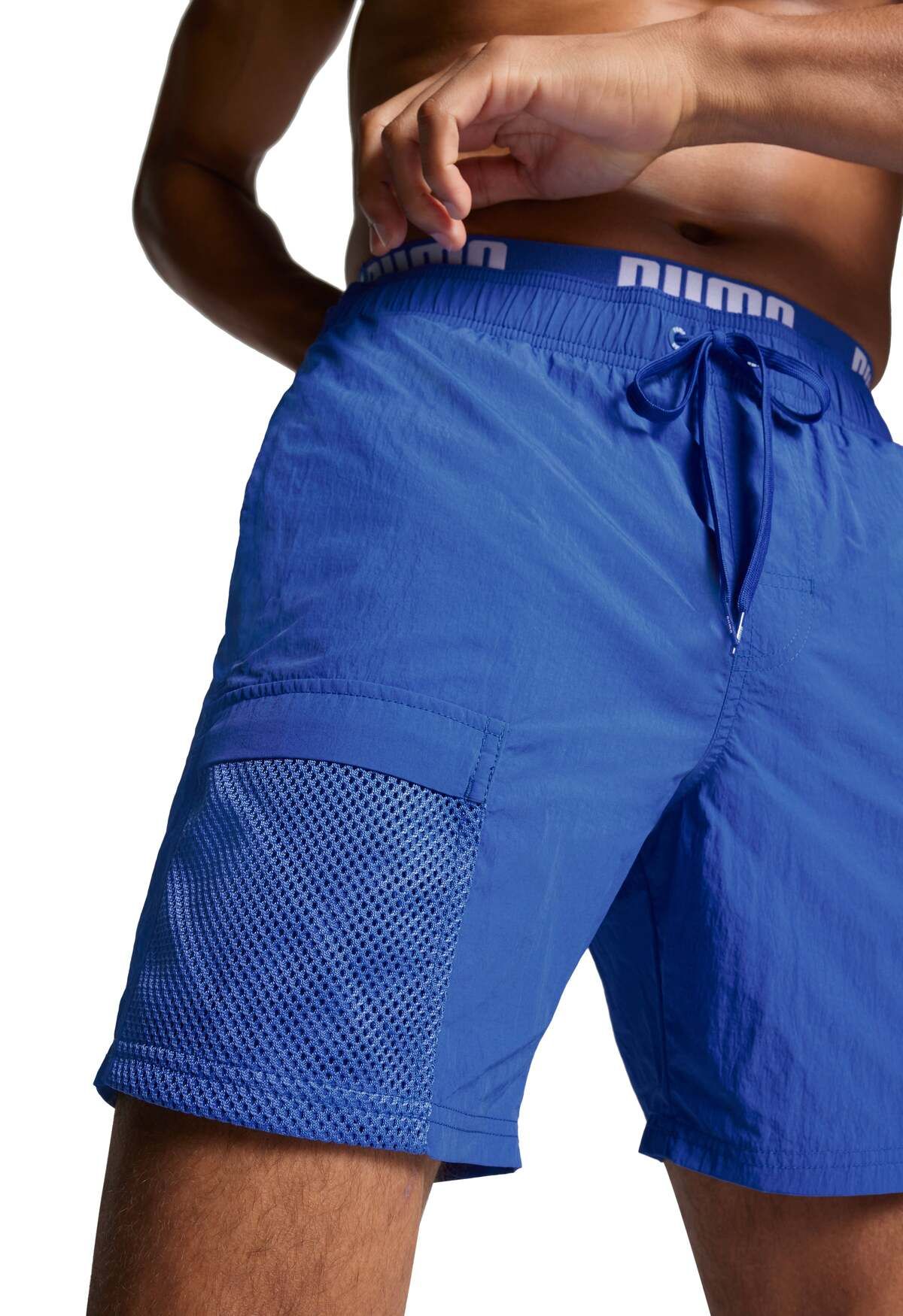 Puma Zwembroek Heren Utility Mid Shorts Benjamin Blue