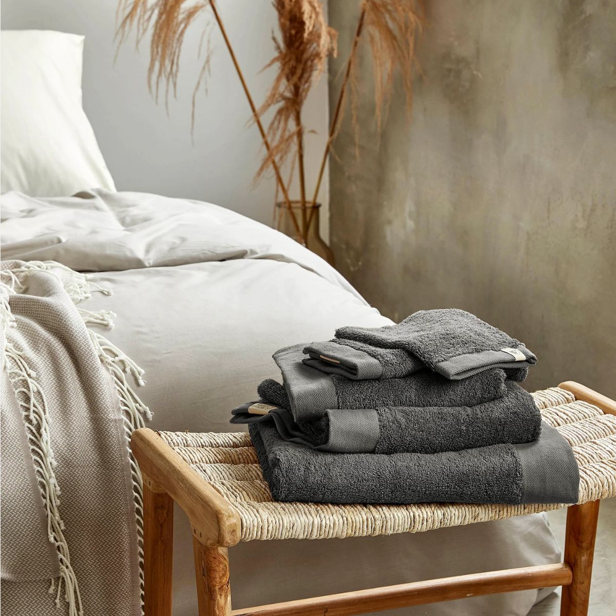 Walra Remade Cotton Washandje 16 x 21 cm 550 gram Grey - 6 stuks