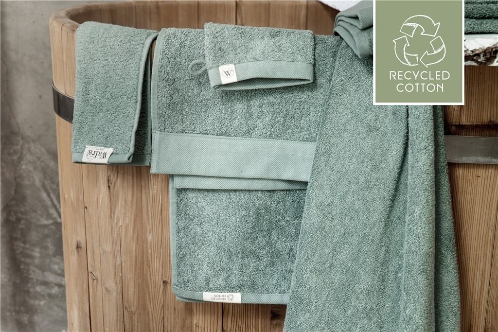 Walra Remade Cotton Handdoek 70 x 140 cm 550 gram Jade