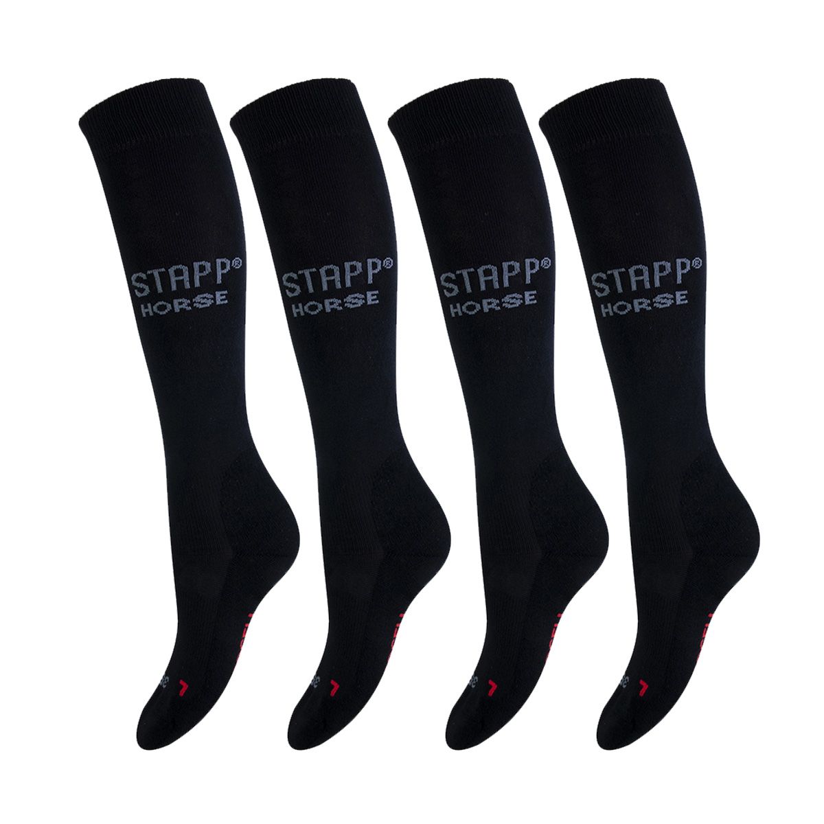 STAPP Horse Paardrijsokken Deocell 4-pack Zwart