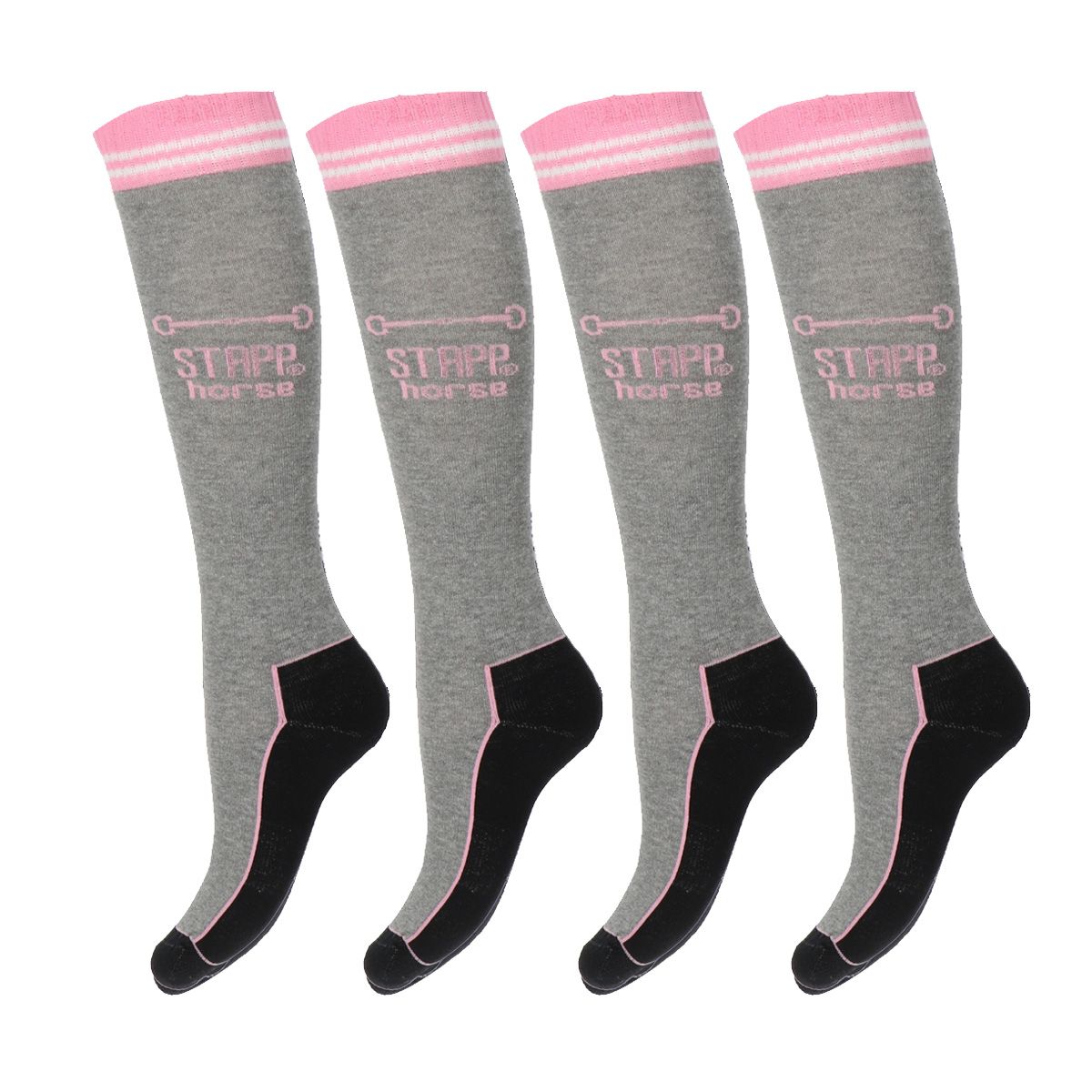STAPP Horse Paardrijsokken Horse Bit 4-pack Grijs