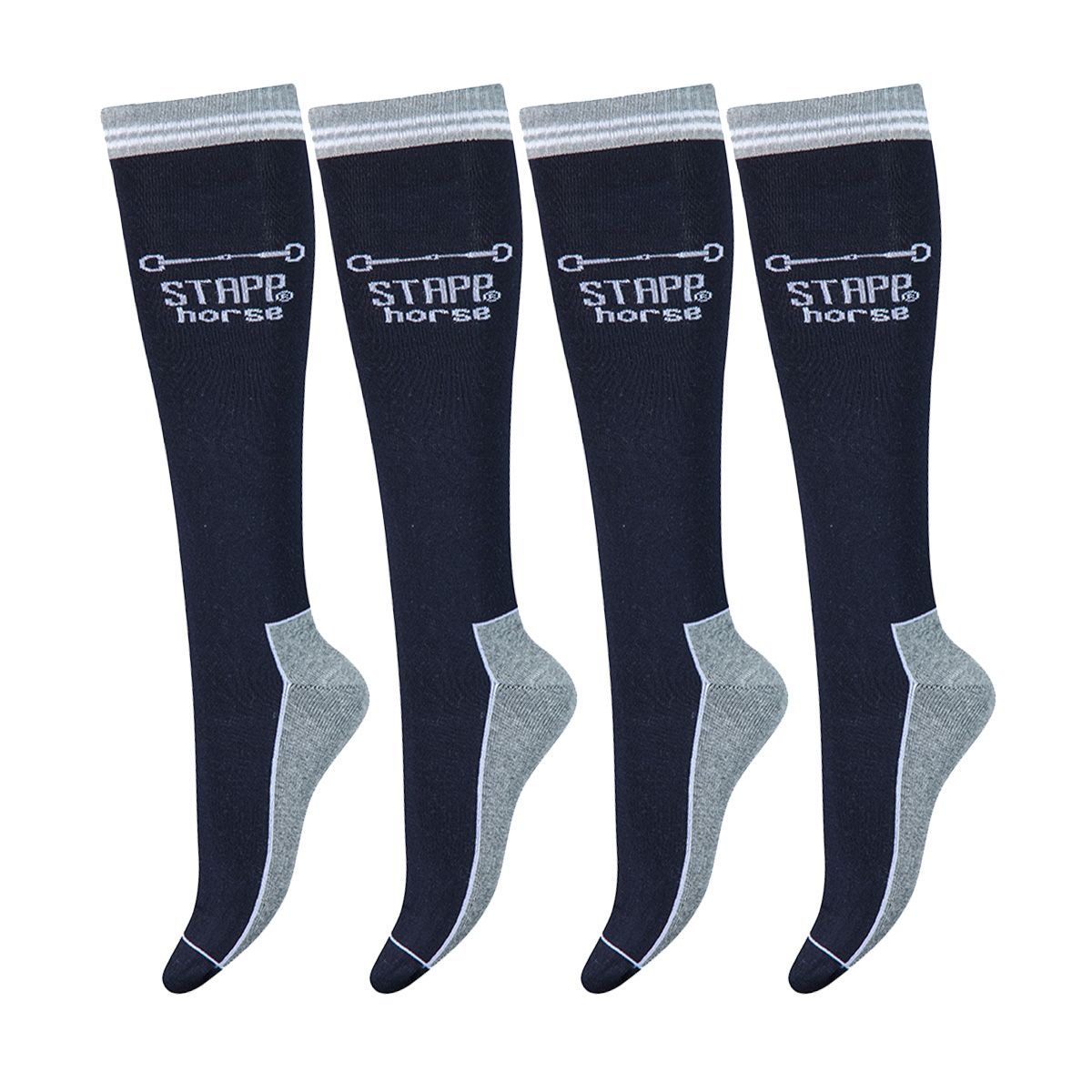 STAPP Horse Paardrijsokken Horse Bit 4-pack Marine